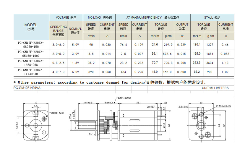 行星減速電機13N30尺寸圖